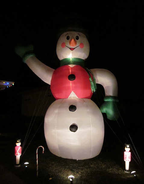 Photo courtesy of Matt Katzenmayer
Katzenmayer's signature 20-foot snowman. Click the gallery below to see more photos of Katzenmayer's display.