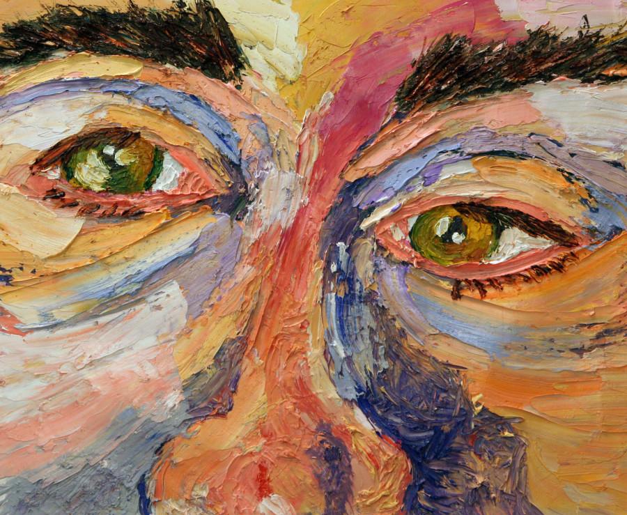 Senior Paris Hunsaker entered her piece "Untitled" in the Daily Herald contest for the first time.
