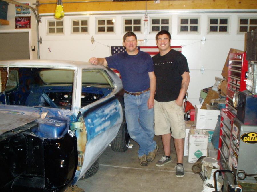 Photo courtesy of Dan Egan.
Egan dedicates a lot of time to fixing up a damaged Mercury Cougar. It is the same model as his dads old car, as well as a dedication to his grandmother with cancer. 