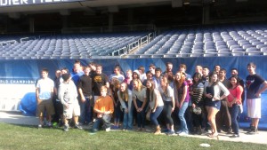Every year, students get the chance to listen to marketing presentations at Soldier Field.