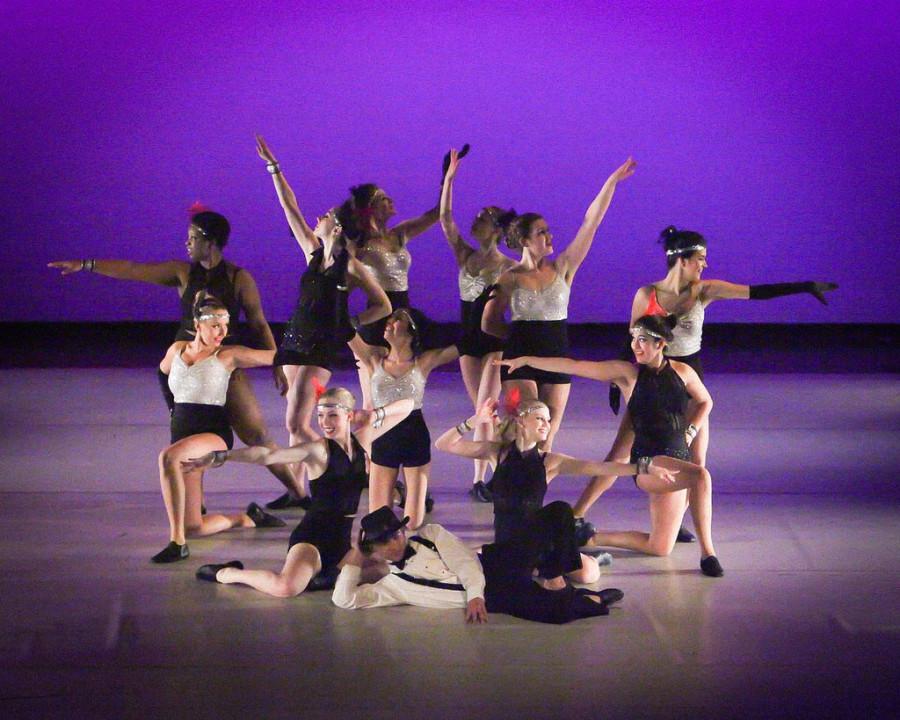 DANCING THROUGH LIFE: Orchesis dancers perform in a routine from their Feb. 26 performance.  The effort the dancers have put into their work throughout their high school careers are allowing them to make their dancing dreams become reality after high school.